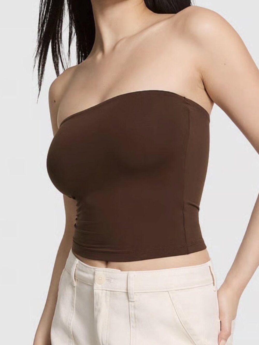 ✰ Brown VS PINK Base Stretch Tube Top ✰